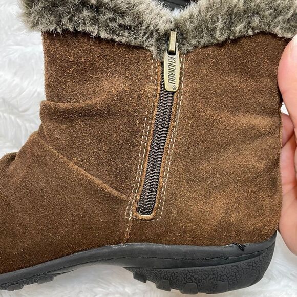 Khombu brown zip up winter bootie brown 8 - Picture 7 of 12